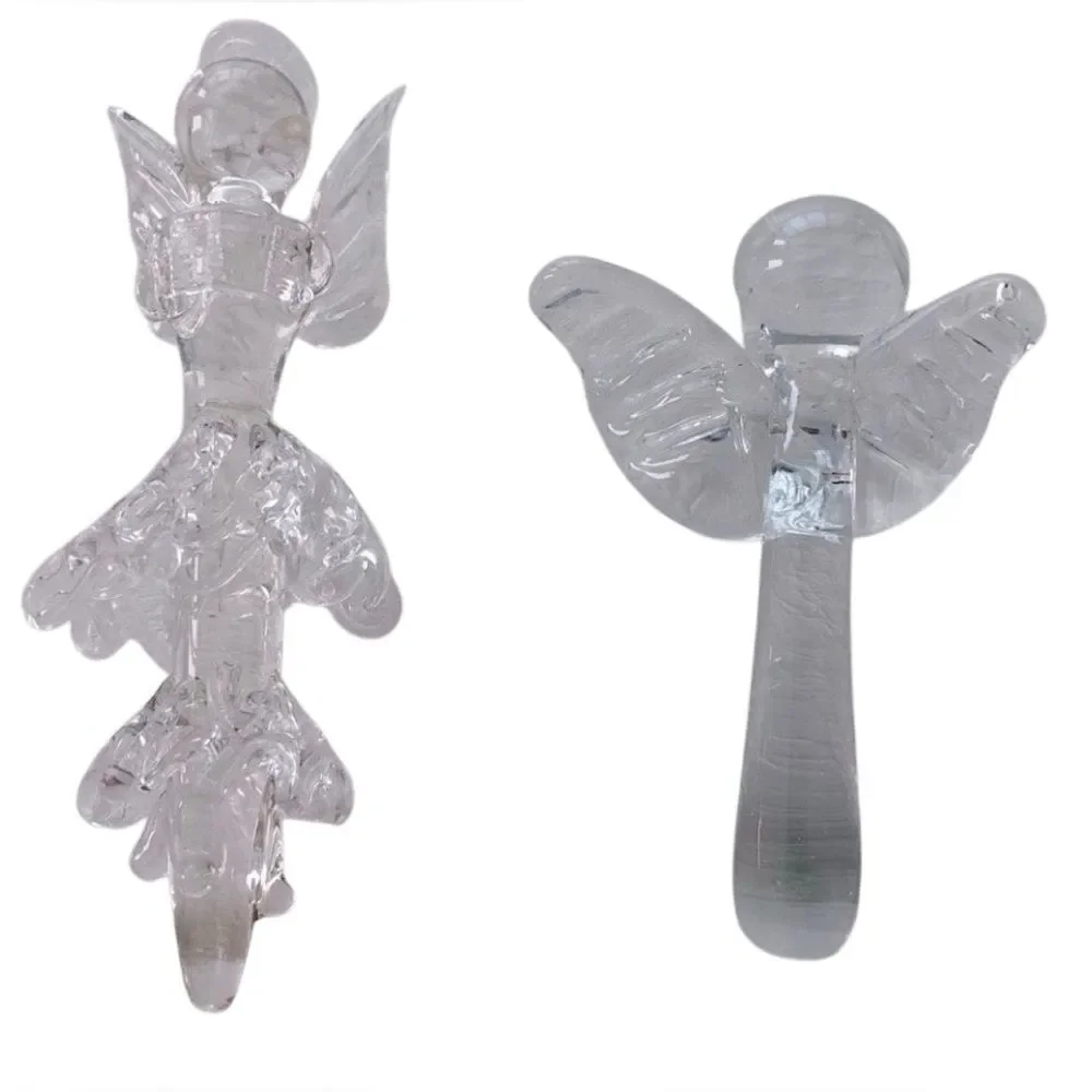 4 Glass Angel Ornaments
